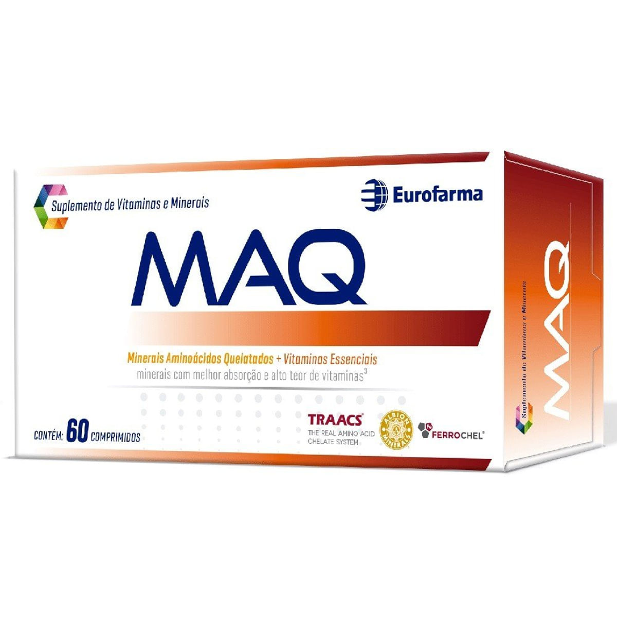 Encontraproduto.com.br - Suplementos de Vitaminas e Minerais Maq Eurofarma 60 Comprimidos