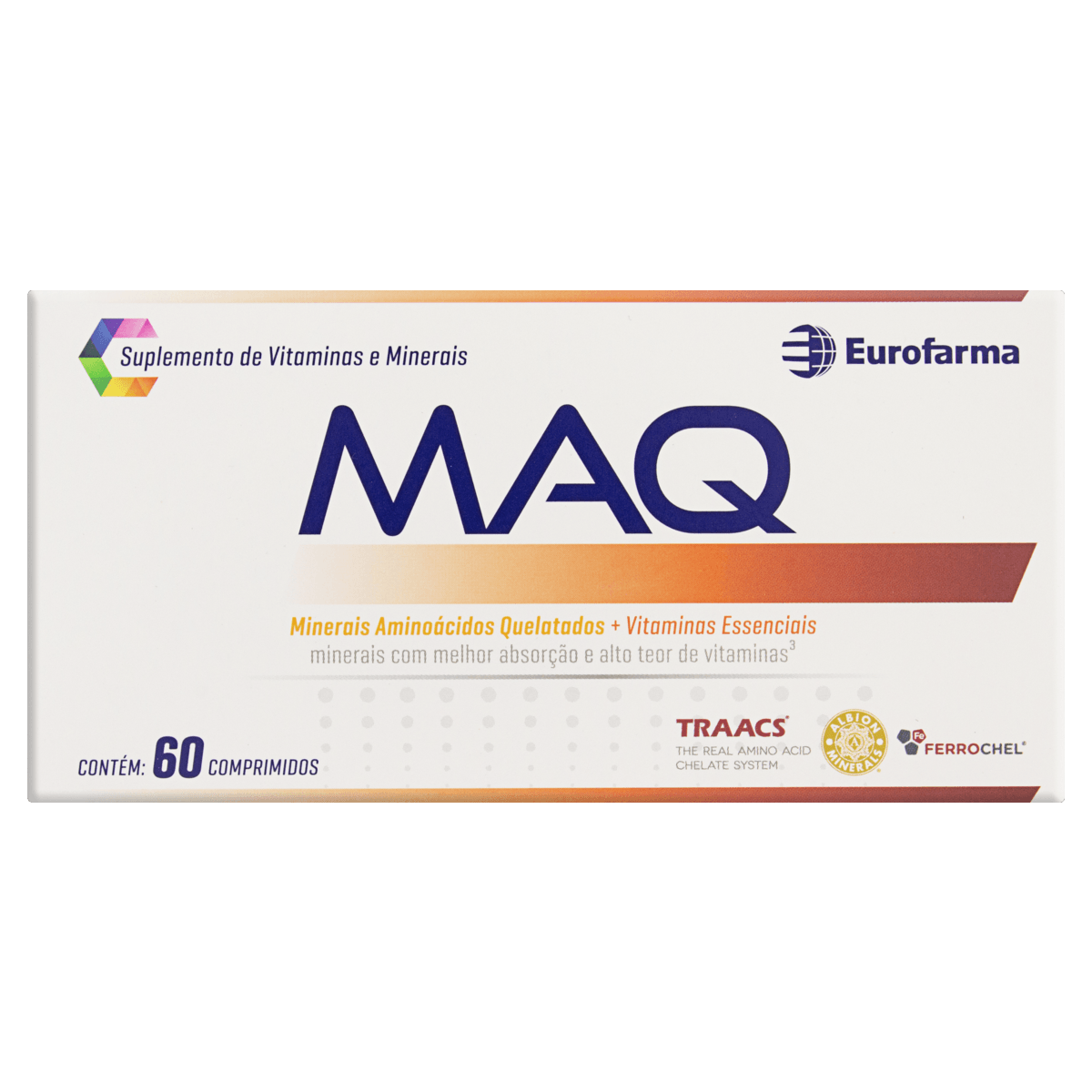 Encontraproduto.com.br - Suplementos de Vitaminas e Minerais Maq Eurofarma 60 Comprimidos