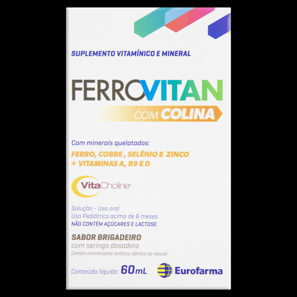 Suplemento Brigadeiro Ferrovitan Caixa 60ml + Seringa Dosadora