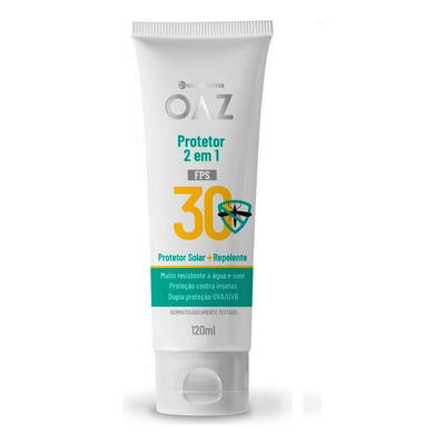 Encontraproduto.com.br - Protetor Solar + Repelente 2 Em 1 Oaz Fps30 120ml