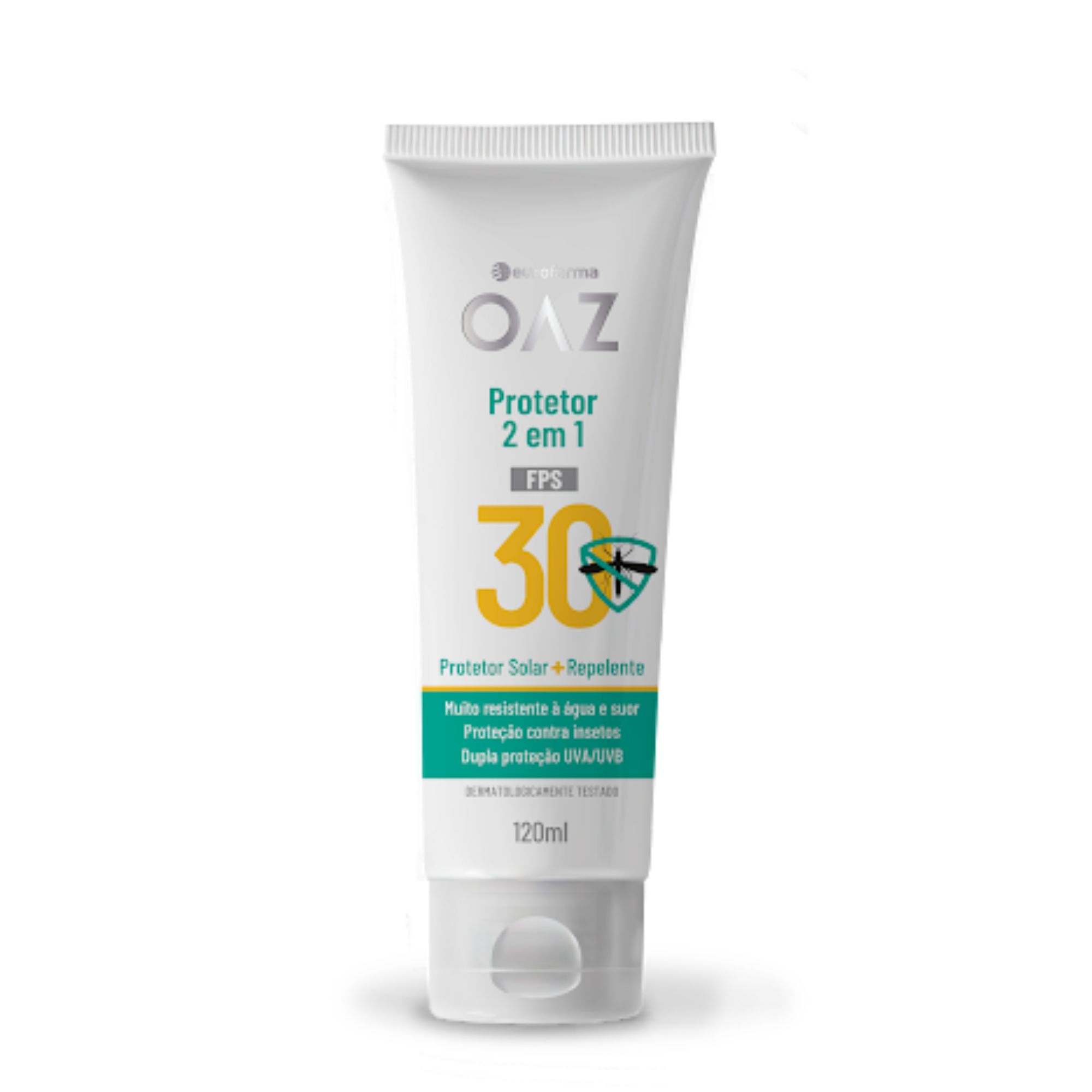 Encontraproduto.com.br - Protetor Solar + Repelente 2 Em 1 Oaz Fps30 120ml