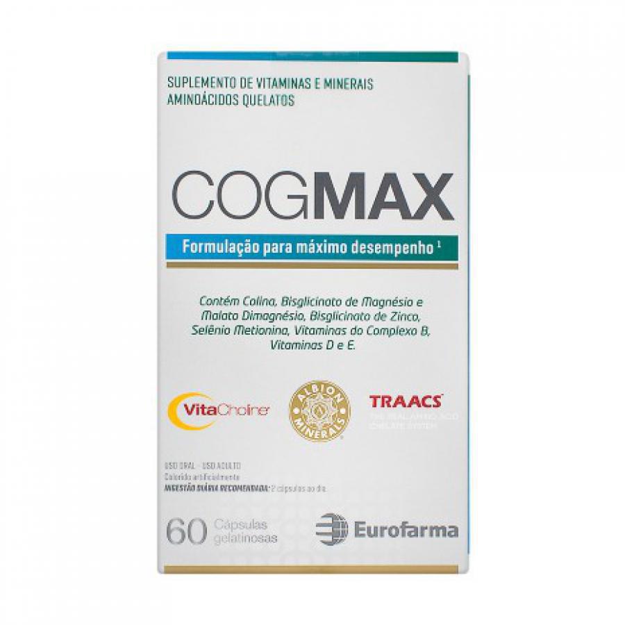 Encontraproduto.com.br - CogMax Suplemento De Vitaminas e Minerais Aminoácidos 60 cápsulas gelatinosas