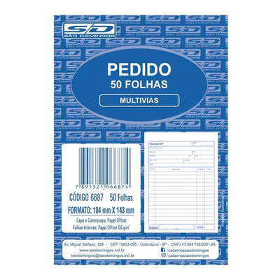 Encontraproduto.com.br - PEDIDO MULTIVIAS 1/36 50FLS SAO DOMINGOS