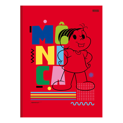 Encontraproduto.com.br - Caderno Linguagem Brochura 80 Folhas Capa Dura Turma Da Mônica