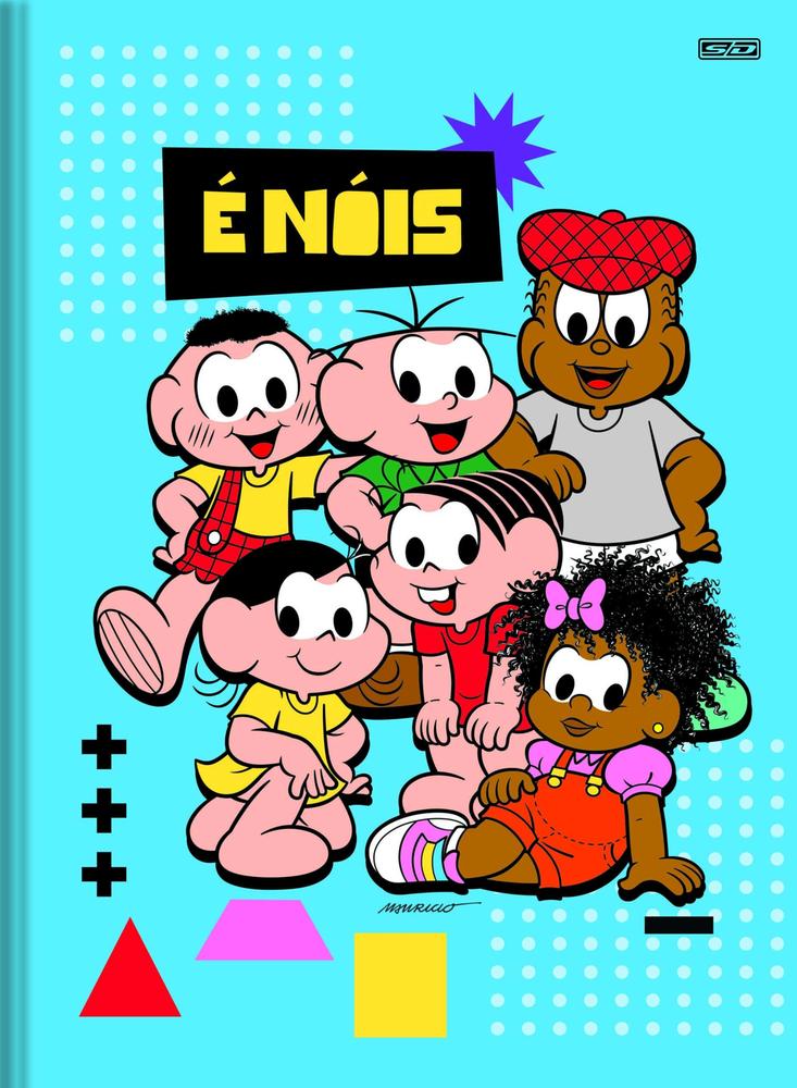 Caderno Linguagem Brochura 80 Folhas Capa Dura Turma Da Mônica