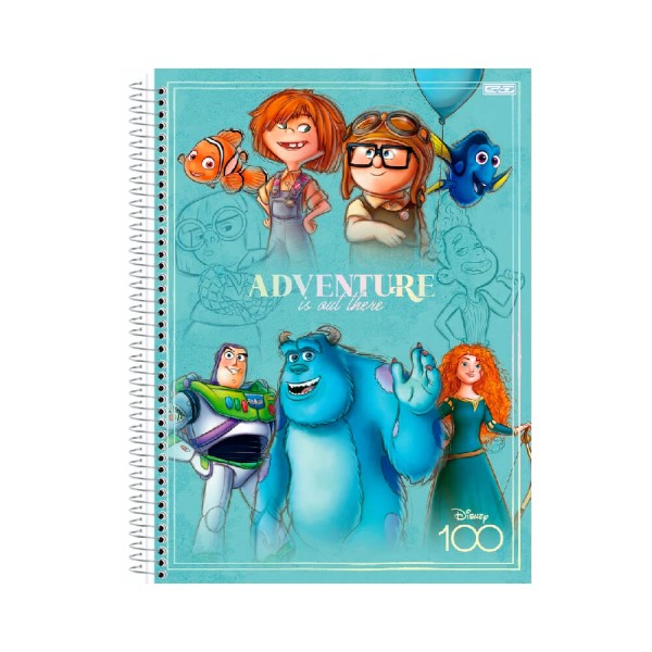 Encontraproduto.com.br - Caderno Universitário 1 Matéria 80f Disney 100 Sortido - SD