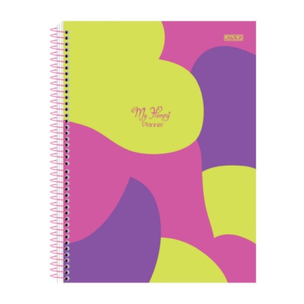 Encontraproduto.com.br - Planner Permanente Espiral My Honey 86 Folhas - Sortido - São Domingos