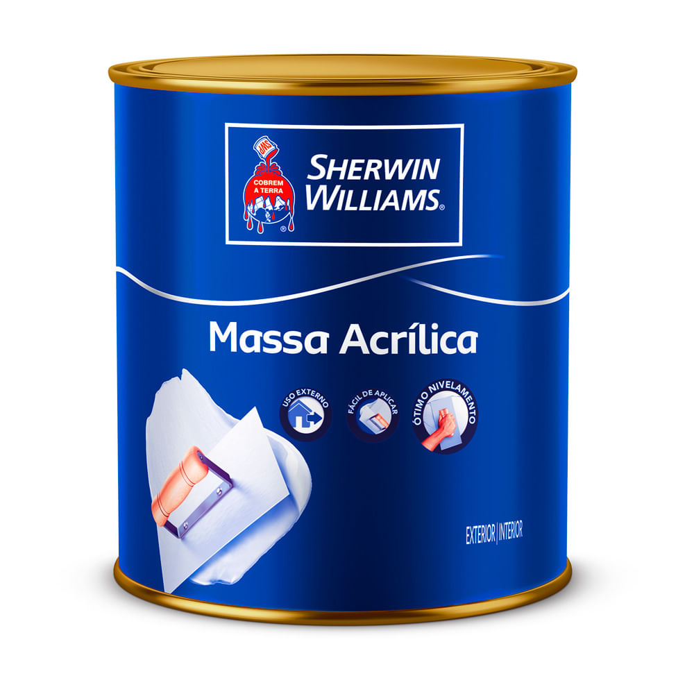 Massa Acrílica Sherwin Williams 900ml Branca