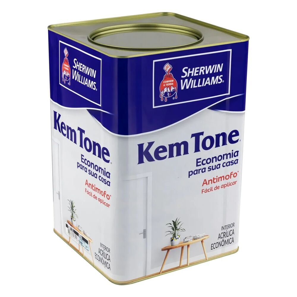 Encontraproduto.com.br - Tinta Kem Tone Econômica Acrílica 18L Branco Fosco Sherwin Williams