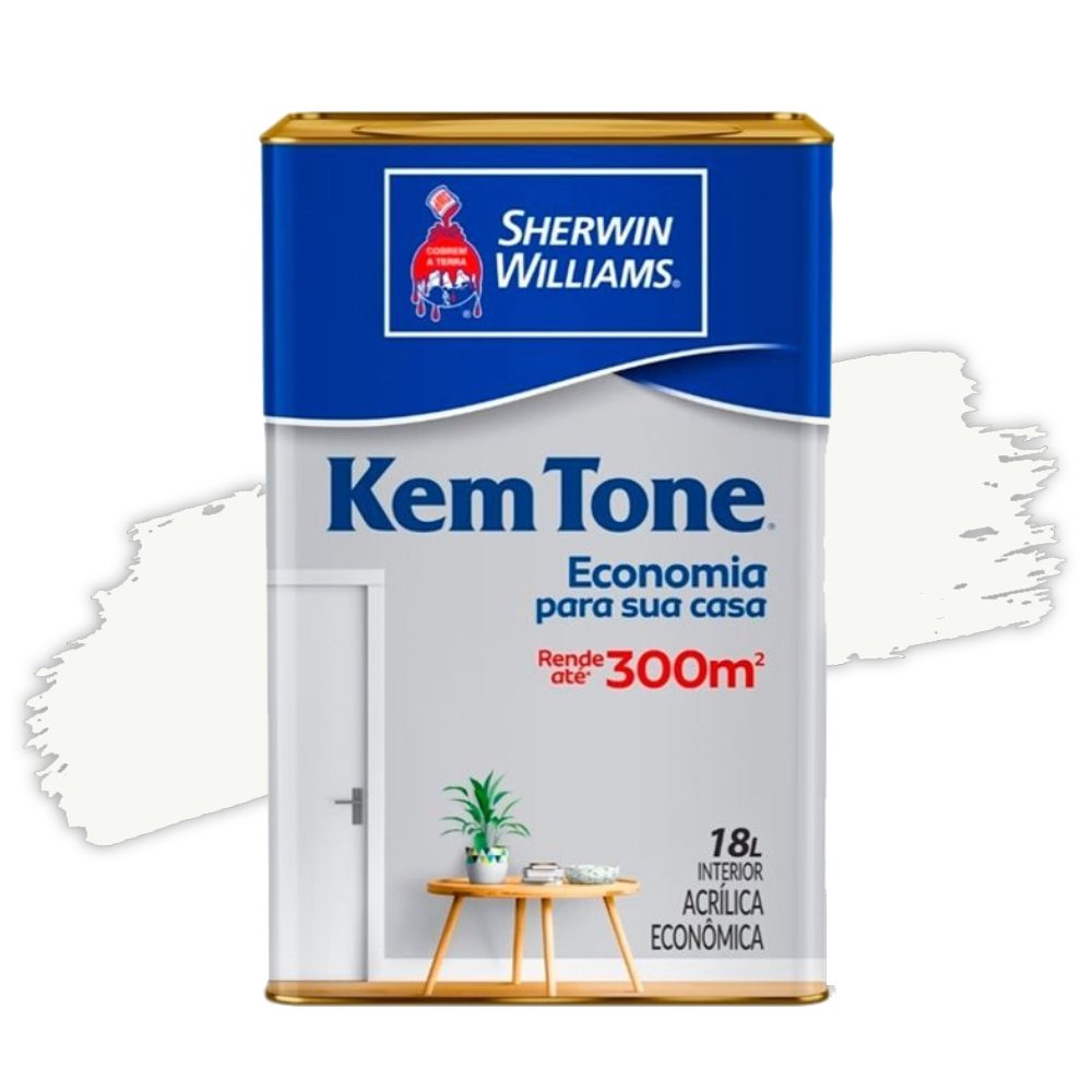 Encontraproduto.com.br - Tinta Kem Tone Econômica Acrílica 18L Branco Fosco Sherwin Williams
