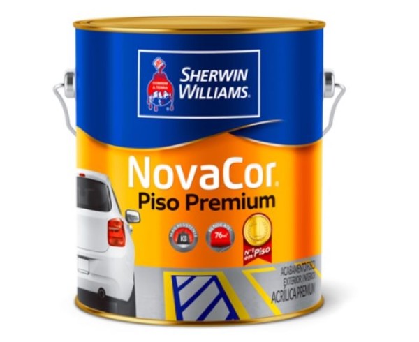 Encontraproduto.com.br - Tinta Sherwin Williams Novacor Acrílica Piso Liso Preto 3,6 Litros