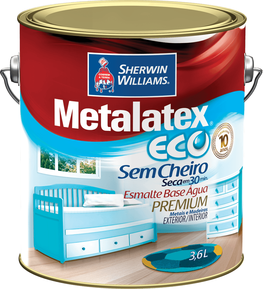 Encontraproduto.com.br - Tinta Sherwin Williams Esmalte Base Água Eco Multissuperfícies 3,6L Preto