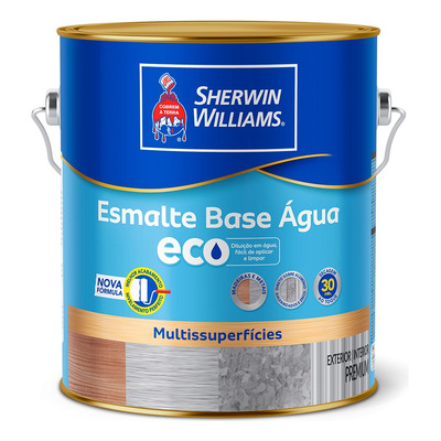 Encontraproduto.com.br - Tinta Sherwin Williams Esmalte Base Água Eco Multissuperfícies 3,6L Preto