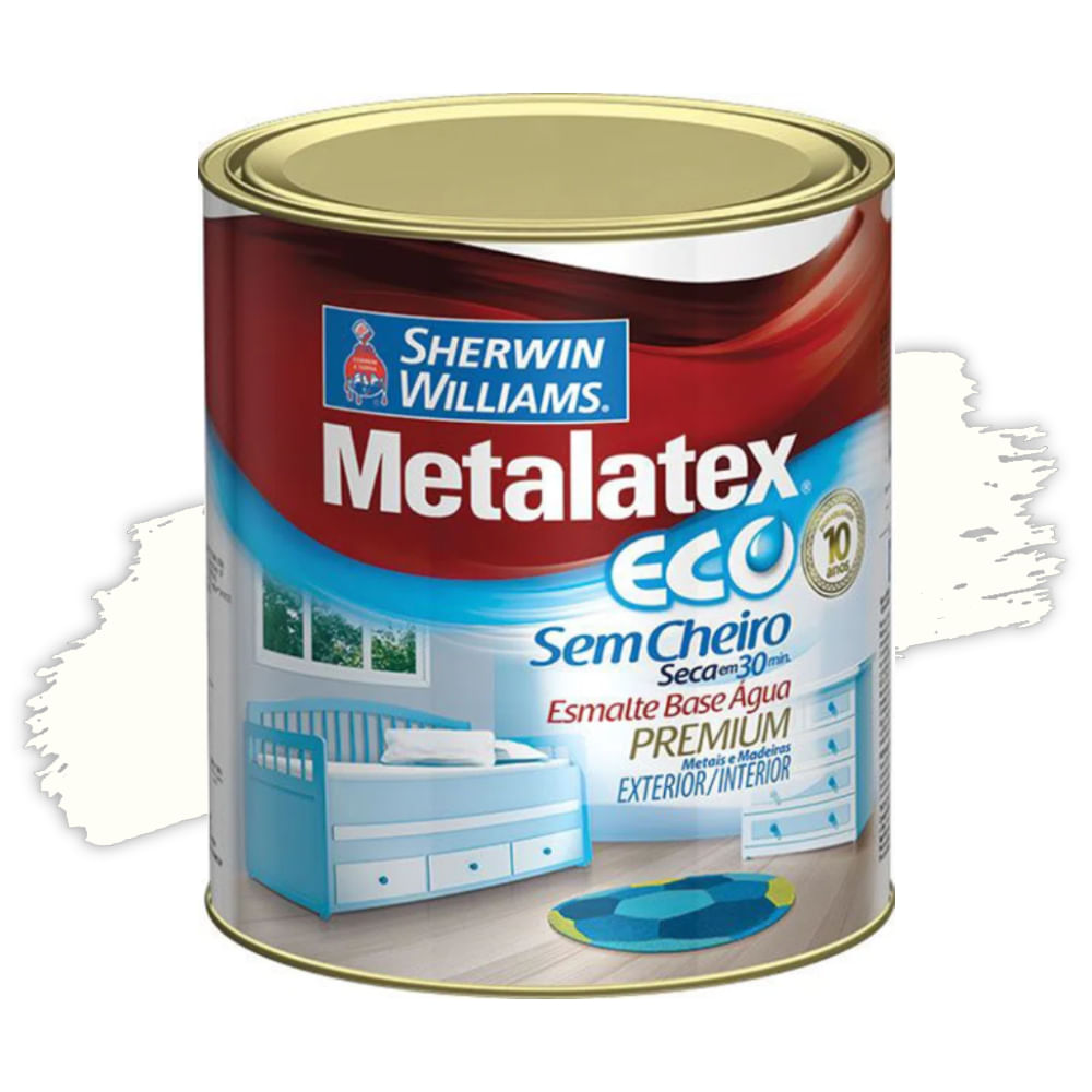 Tinta Esmalte Metalatex Acetinado Eco Gelo 900ml Sherwin Williams