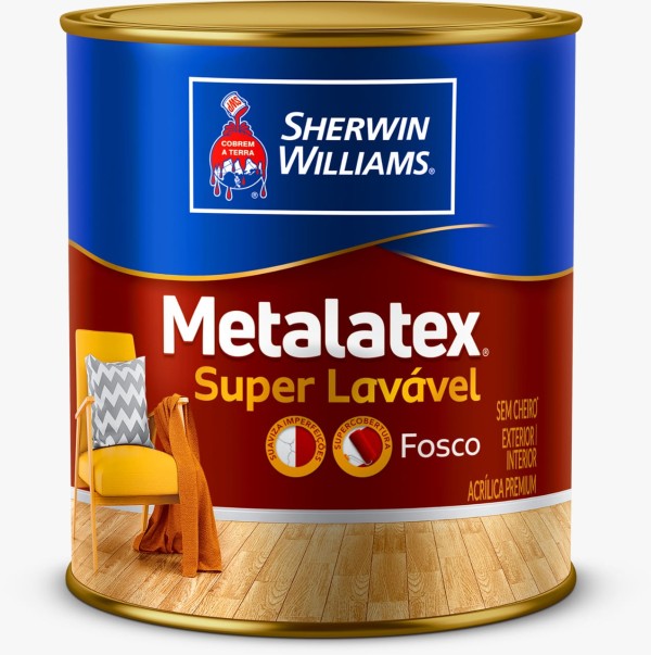Encontraproduto.com.br - Tinta latex acrílico Metalatex fosco base XY 800ml Sherwin Williams