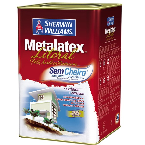 Encontraproduto.com.br - Tinta Metalatex Litoral Sem Cheiro Sherwin-Williams Fosco 18l