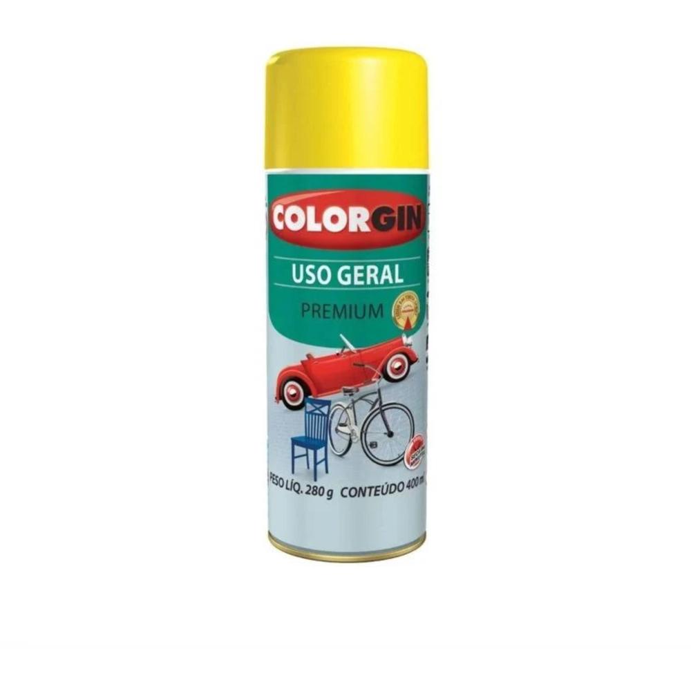 Encontraproduto.com.br - Tinta Spray Colorgin Uso Geral Amarela 400ML