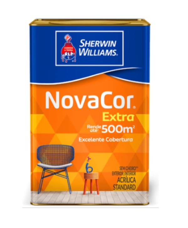 Tinta Acrilica Novacor Extra Piso Fosco 18L Cinza Chumbo Sherwin Wiliams