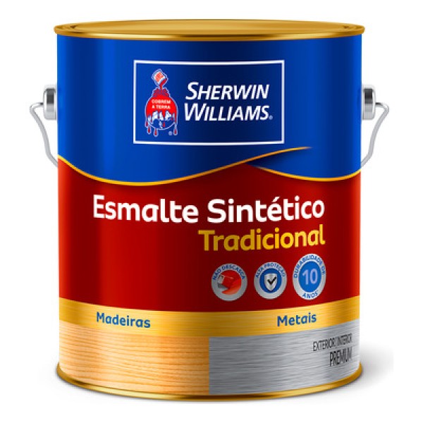 Encontraproduto.com.br - Tinta Esmalte Tradicional Alto Brilho 3,6L Cor Laranja - Sherwin Williams