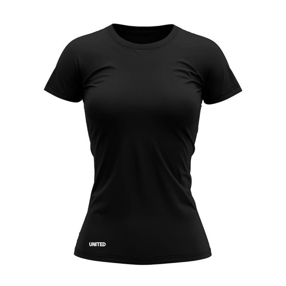Camisa de compressão térmica feminina United Manga Curta Proteção Solar FPU50+