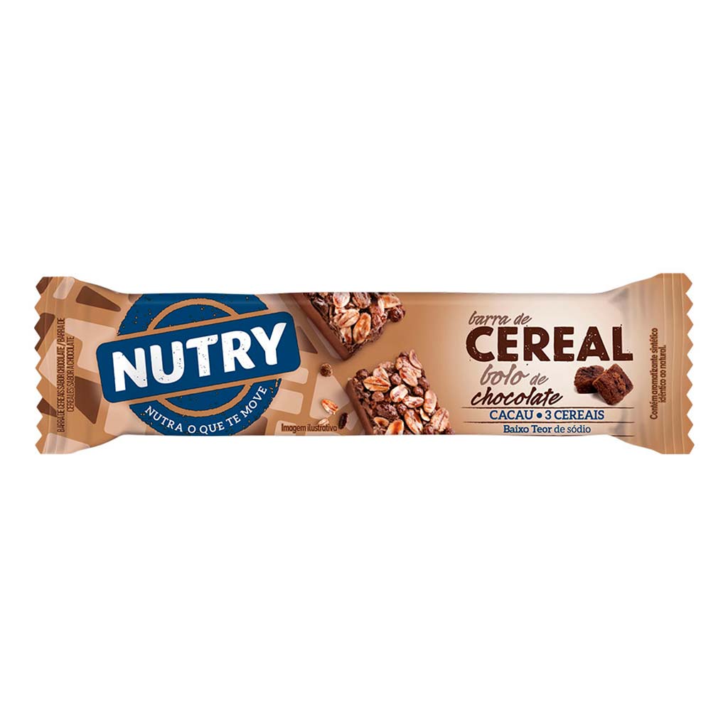 Encontraproduto.com.br - Barra de Cereais Nutry Bolo de Chocolate c/3 - Nutrimental