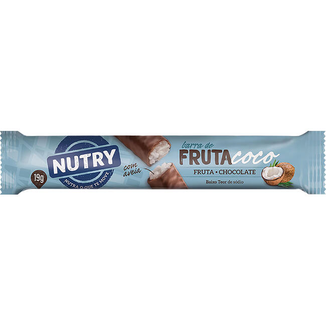 Encontraproduto.com.br - Barra de Fruta Nutry Coco com Chocolate Unidade com 19g