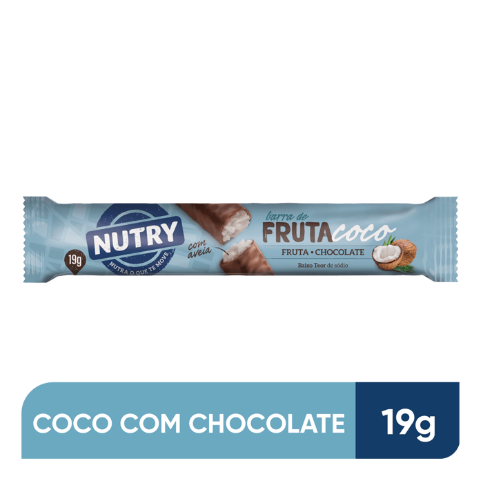 Encontraproduto.com.br - Barra de Fruta Nutry Coco com Chocolate Unidade com 19g