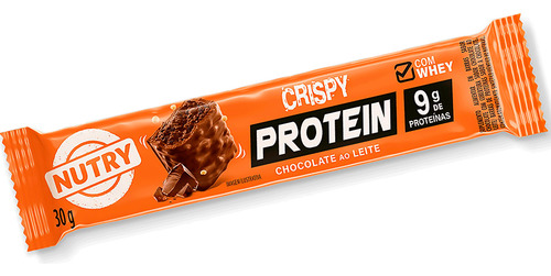 Encontraproduto.com.br - Barra Crispy Protein Nutry Chocolate Ao Leite 30g