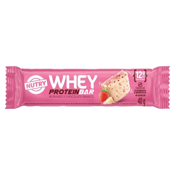 Barra De Proteína Nutry Whey Trufa Morango 40g