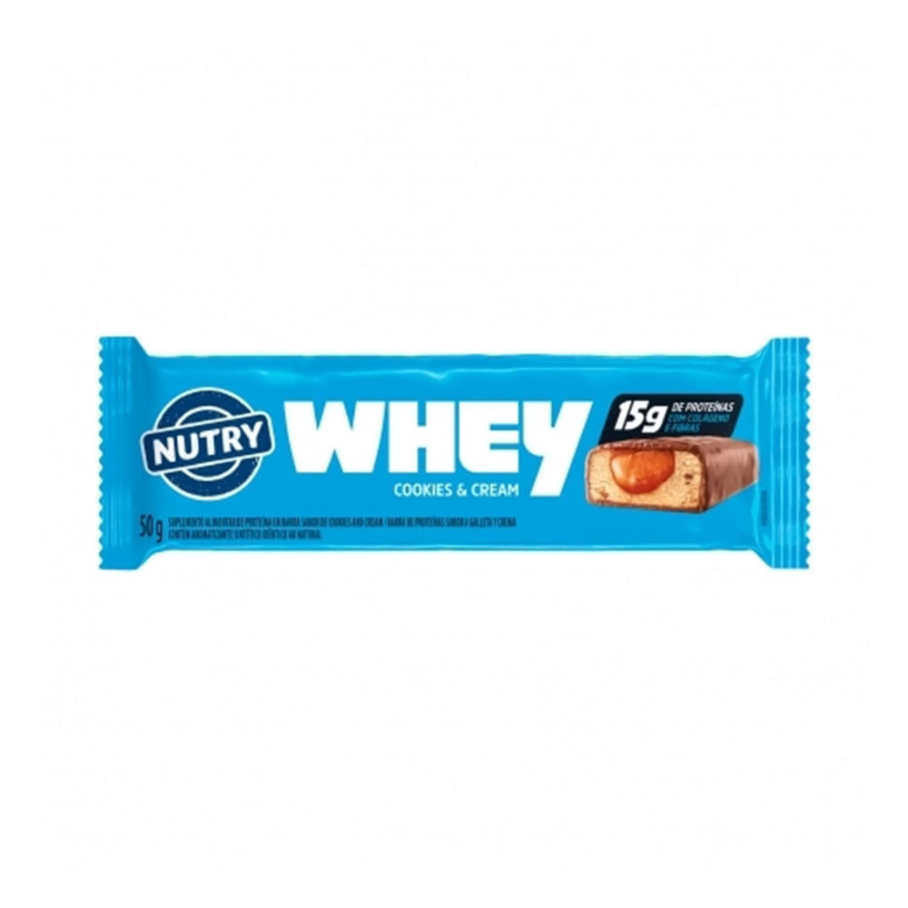 Barra De Proteína Nutry Whey Cookies Cream 50g