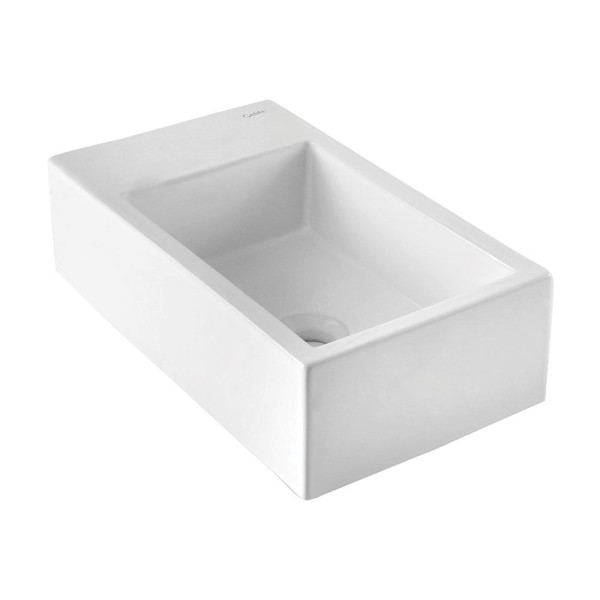 Encontraproduto.com.br - Cuba de Apoio Retangular Branca 44x25cm Loft Curve 1 - Incepa
