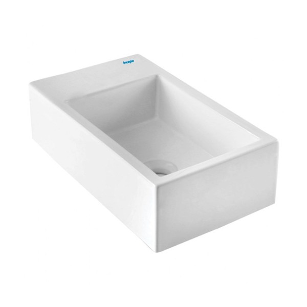 Encontraproduto.com.br - Cuba de Apoio Retangular Branca 44x25cm Loft Curve 1 - Incepa