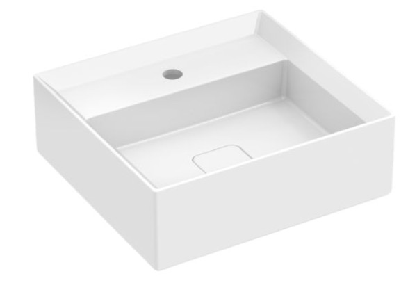 Encontraproduto.com.br - Cuba de Apoio com Mesa 45x42cm Platinum Branco Matte Incepa