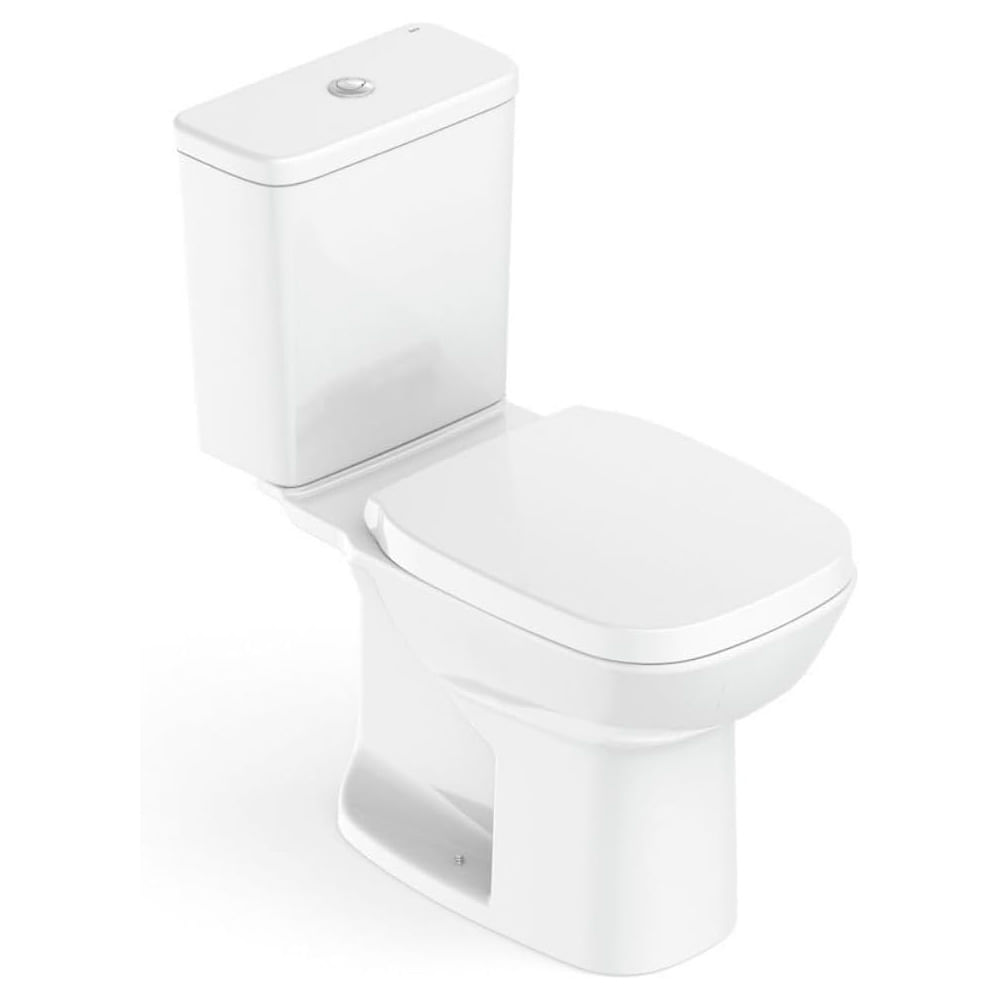 Encontraproduto.com.br - Vaso Sanitário com Caixa Acoplada Incepa Debba Square Ecoflush com Acessórios de Instalação Acionamento Duplo Branco 3/6 Litros