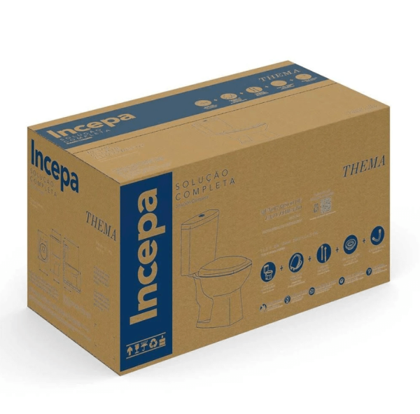 Encontraproduto.com.br - Kit Vaso com Caixa Acoplada Thema Biscuit Incepa