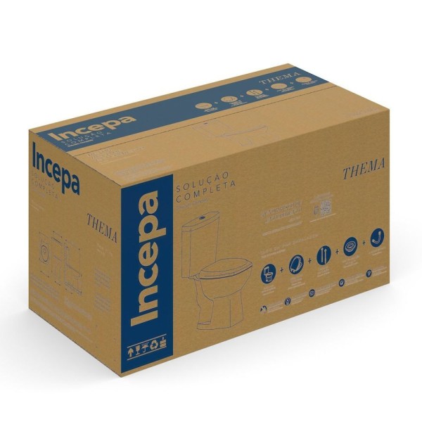 Encontraproduto.com.br - Kit Vaso com Caixa Acoplada Thema Biscuit Incepa