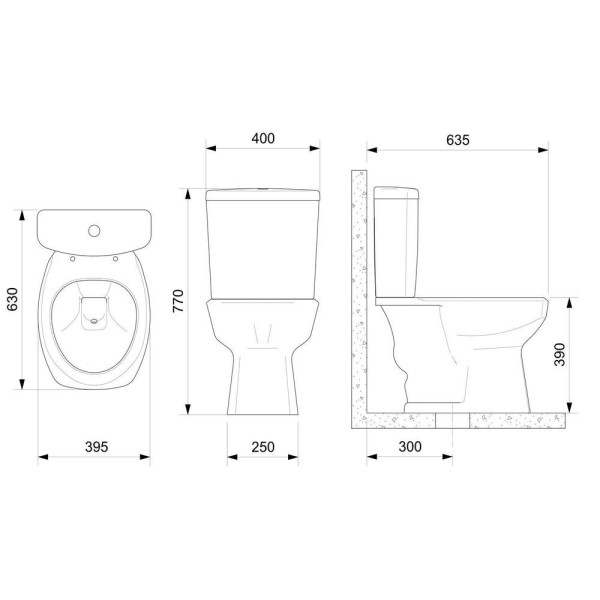 Encontraproduto.com.br - Kit Vaso com Caixa Acoplada Thema Biscuit Incepa