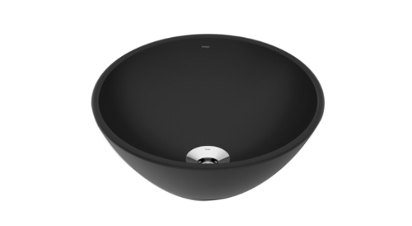 Encontraproduto.com.br - Cuba de apoio redonda r1  loft 35x35cm  matte black - incepa