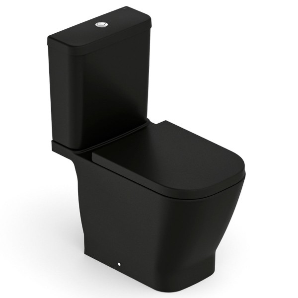 Encontraproduto.com.br - Kit Vaso Sanitário Com Caixa Acoplada Gap Mate Black Com Caixa Acoplada 3/6 Litros Roca