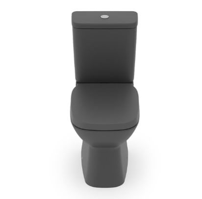Encontraproduto.com.br - Kit Bacia com Caixa Acoplada Debba Classic Matte Black com Assento Termofixo e Acessórios - Roca