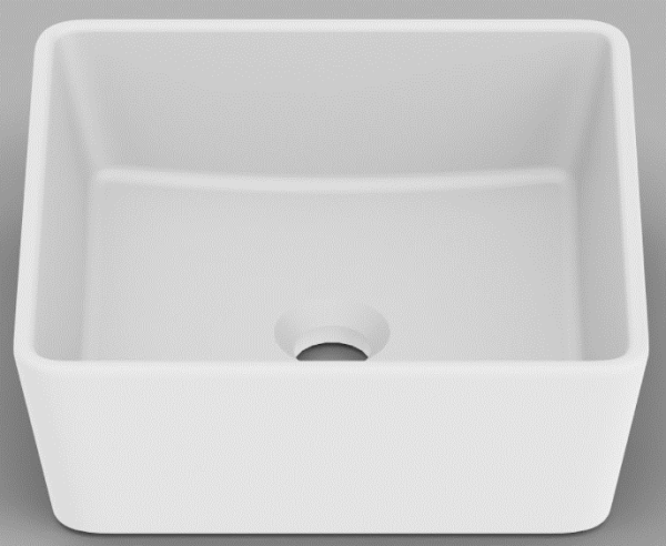 Encontraproduto.com.br - Cuba Apoio Com Mesa Óptica Pq35 350x350mm Branco Fosco Roca