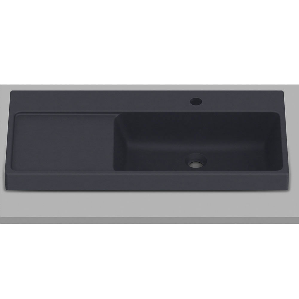 Cuba de Sobrepor Optica L80 800x380mm Black Matte - Roca