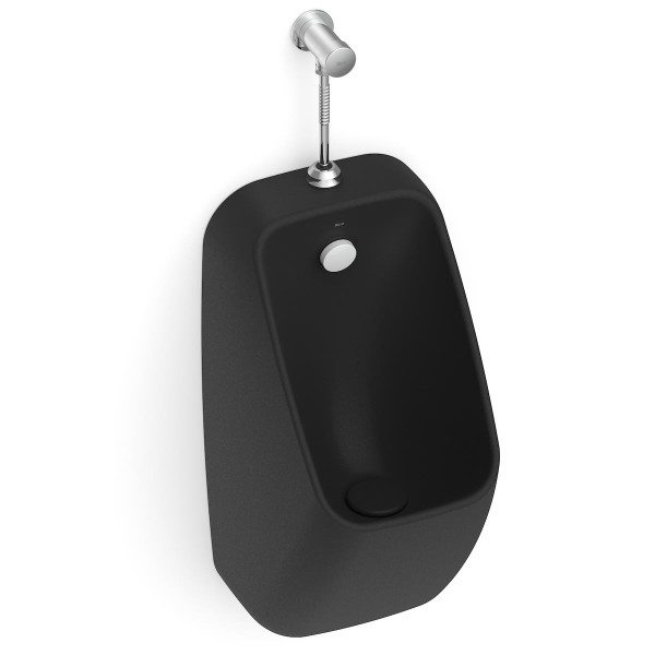 Encontraproduto.com.br - Mictório Individual Proton com Entrada Superior Preto Roca