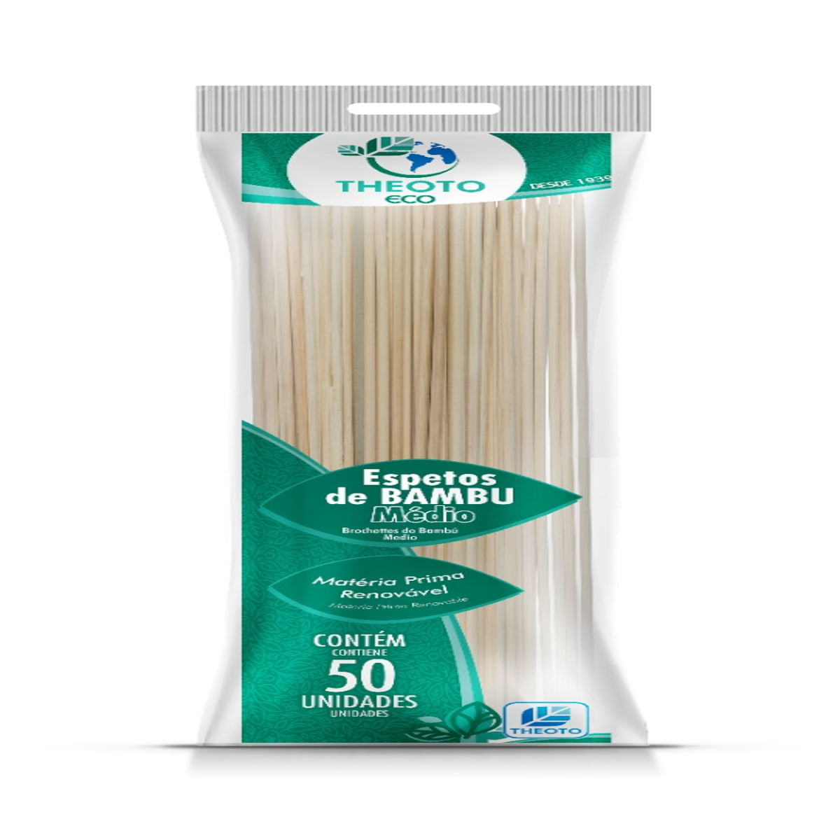 Espeto Bambu Grande c/50 - Theoto