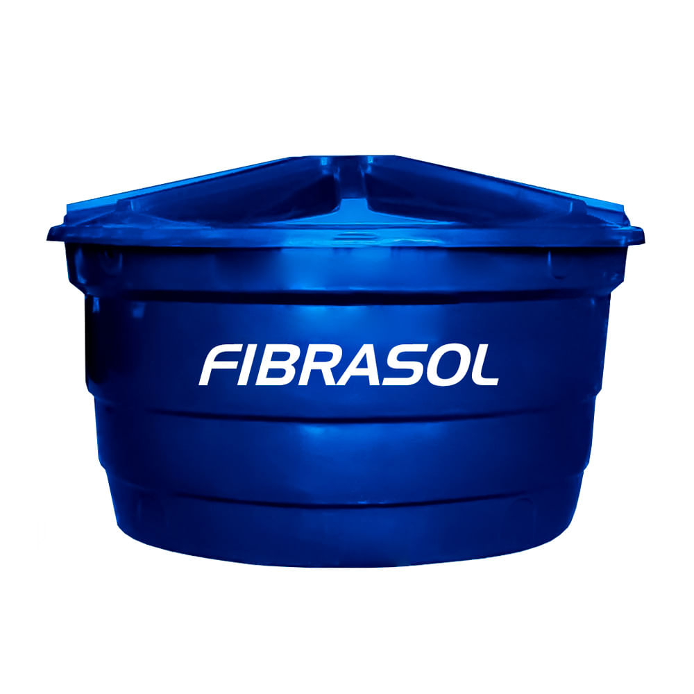 Encontraproduto.com.br - Caixa D´água em Polietileno com Tampa Azul 1.000L - Fibrasol
