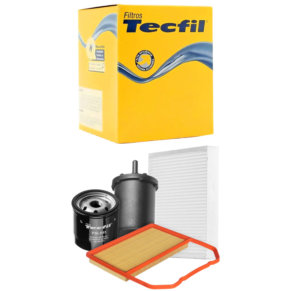 Encontraproduto.com.br - Kit Troca de Filtros Fox 1.0 Flex 2014 a 2017 Tecfil