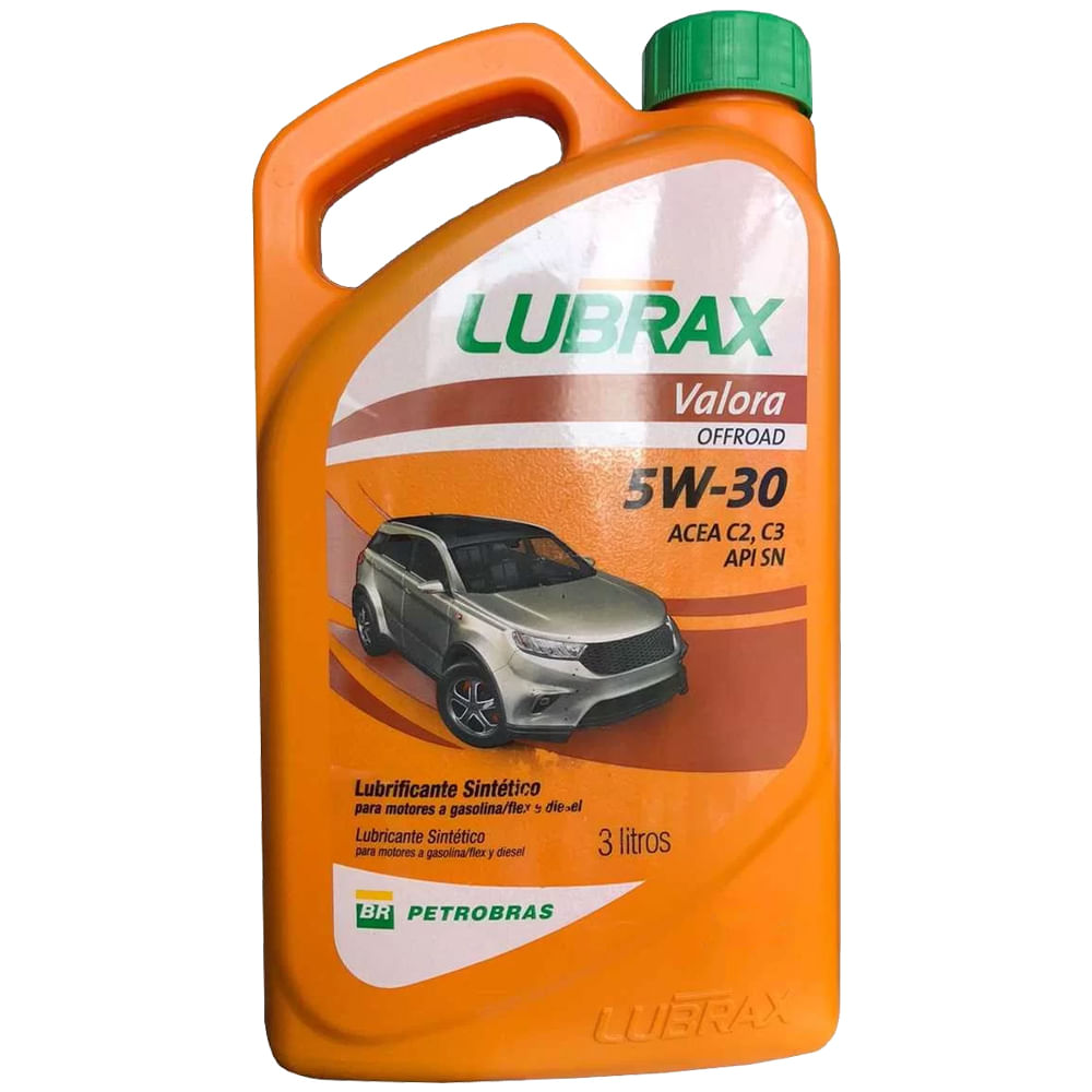 Encontraproduto.com.br - 3 Litros de óleo Para Motor Lubrax Sintético SN 5W30 Off Road Diesel  com DPF