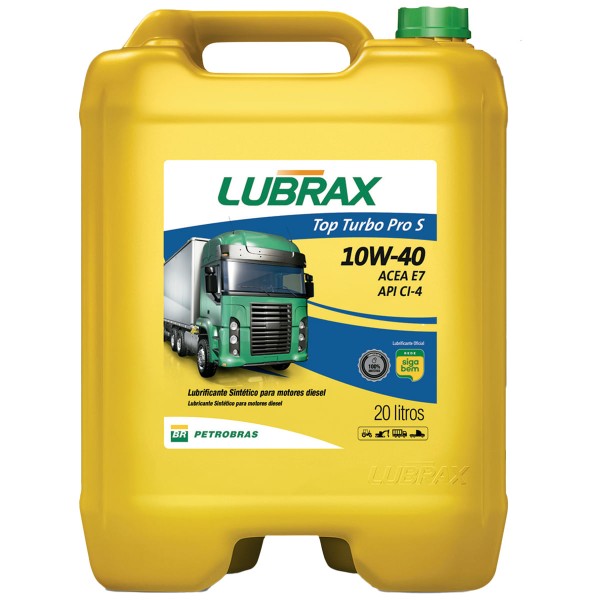Encontraproduto.com.br - Óleo Sintético 10W40 Lubrax Top Turbo Pro S API CI-4 20 Litros
