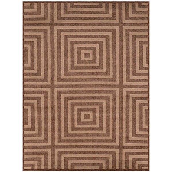 Tapete Textil J Serrano Eco Nature Labirinto Marrom 1,50x2,00m