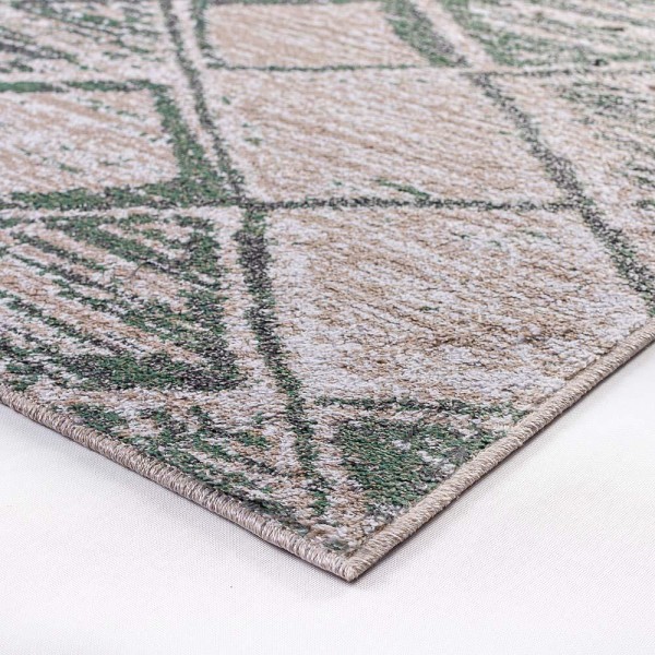 Encontraproduto.com.br - Tapete para Sala Classic Fiji 15 Creme-Verde 2,50X3,00M - J Serrano
